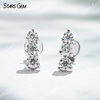 2.5mm & 2.75mm & 3mm Round Brilliant Cut Moissanite S925 Sterling Silver Diamond Stud Earrings