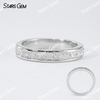 2×2mm Princess Cut Moissanite S925 Sterling Silver Diamond Eternity Ring