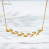 2.5×5mm Marquise Cut Yellow Lab Grown Diamond 18K Yellow Gold Diamond Pendant Necklace
