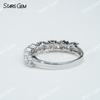 1.9mm & 2.6mm Round Brilliant Cut Moissanite S925 Sterling Silver Diamond Ring