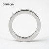 3×3mm Princess Cut Moissanite S925 Sterling Silver Diamond Eternity Ring
