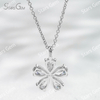 3.5×5.5mm Pear Cut Lab Grown Diamond Petals Shape Design 18K Gold Diamond Pendant Necklace