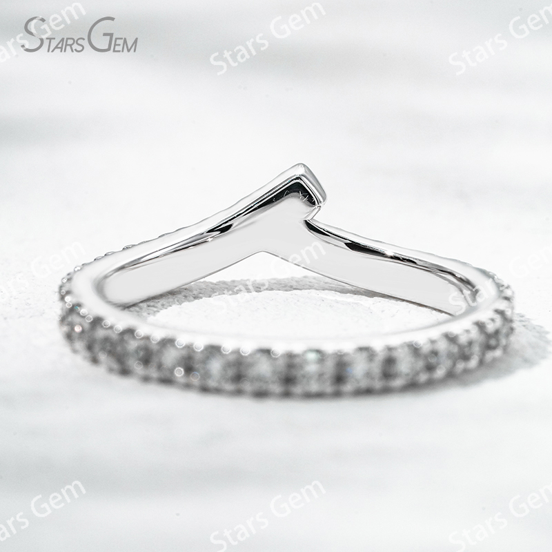 Custom Fancy Design Jewelry 1.8mm Round Brilliant Cut White Pink Lab Grown Diamond PT950 Diamond Eternity Ring