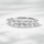 18K White Gold Half Circle 7 Stones Diamond Eternity Band Oval Cut Lab Grown Diamond Wedding Ring