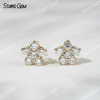 Starsgem 3.2mm Round Brilliant Cut Lab Grown Diamond 18K Gold Diamond Stud Earrings