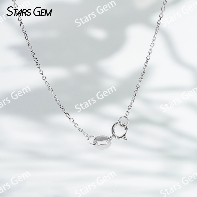 Lock with my Heart 18K White Gold Necklace DEF VS Lab Grown Diamond Pendant