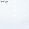0.8mm Round Brilliant Cut Moissanite S925 Sterling Silver Diamond Pendant Necklace