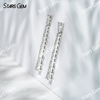 2.7mm Round Brilliant Cut Lab Grown Diamond 18K White Gold Diamond Earrings