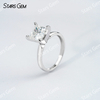 7×7mm Princess Cut Moissanite S925 Sterling Silver Solitaire Engagement Ring