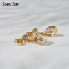 6.5×4.5mm Pear Cut Lab Grown Diamond 18K Gold Diamond Earrings