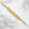 2.5×3.5mm Radiant Cut Yellow Lab Grown Diamond 18K Yellow Gold Diamond Bracelet