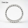 1.5×3.5mm Baguette Step Cut Moissanite S925 Sterling Silver Diamond Eternity Ring