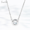 5.19mm Round Brilliant Cut Lab Grown Diamond Bezel Set PT950 Diamond Pendant Necklace
