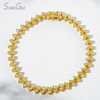 2×3mm Pear Cut Yellow Lab Grown Diamond 18K Yellow Gold Tennis Bracelet