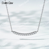 2mm Round Brilliant Cut Moissanite S925 Sterling Silver Diamond Pendant Necklace