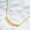 3×4.5mm Pear Cut Yellow Lab Grown Diamond 18K Yellow Gold Diamond Necklace