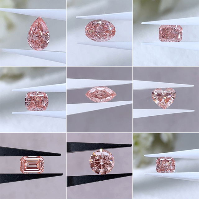 Fancy Shape Pink VVS VS Loose Lab Grown Diamond for Jewelry
