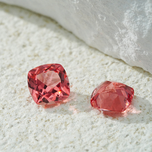 Cushion Cut Dark Pink Padparadscha Color Lab Grown Gemstones