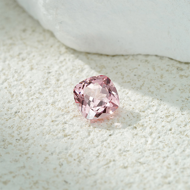 Cushion Cut Light Pink Padparadscha Color Lab Grown Gemstones