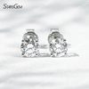 Starsgem Different Sizes Round Brilliant Cut Lab Grown Diamond 10K Gold Diamond Stud Earrings