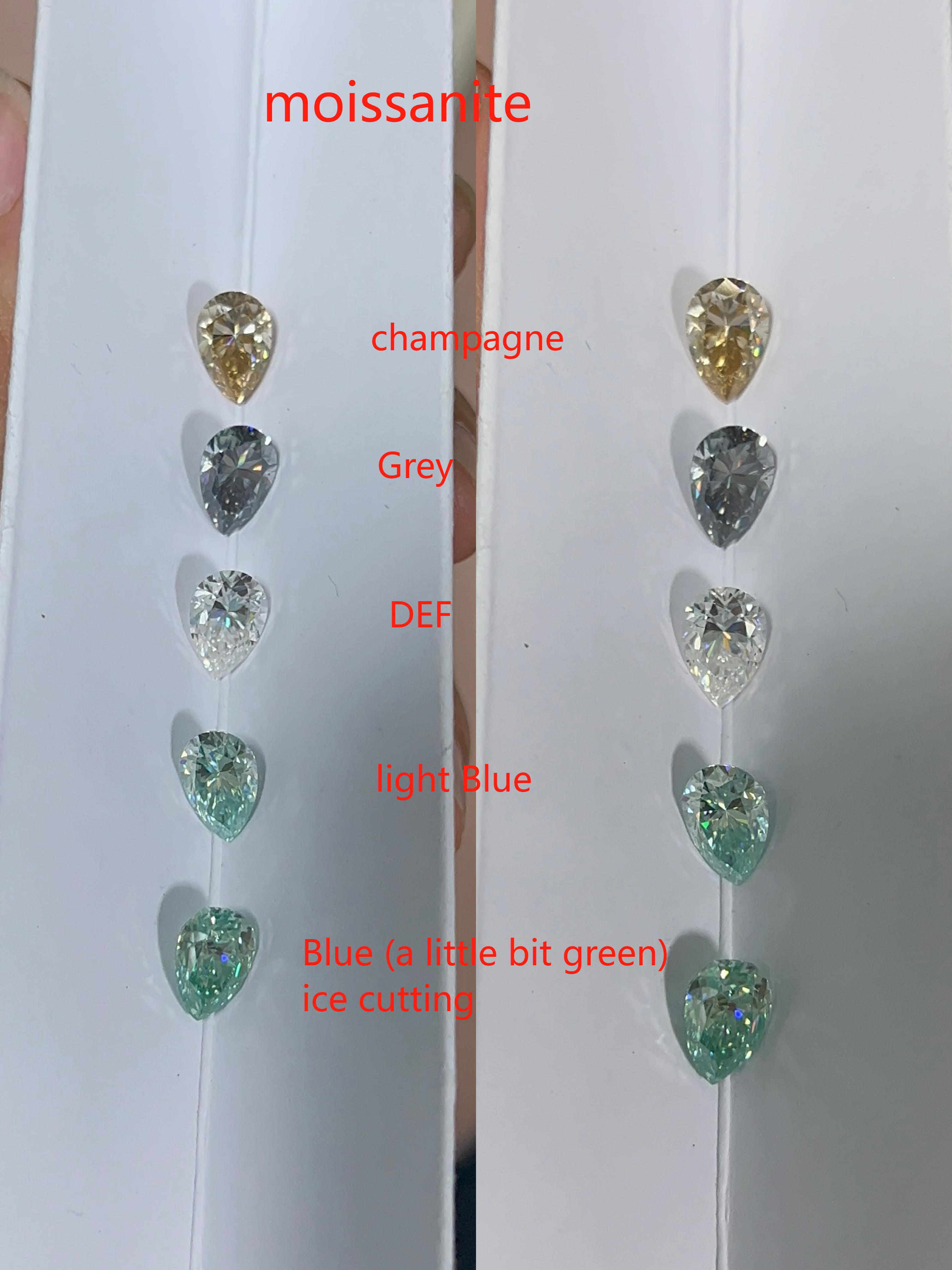 Starsgem Custom Real 9K 10K 14K 18K Solid Gold with 6x9mm 1.0ct Pear Cut Lab Grown Gemstone IGI Lab Diamond Engagemtn Rings