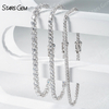 StarsGem 1.4-4.1mm Round Brilliant Cut Lab Grown Diamond 10K Gold Tennis Bracelets