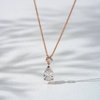 1.0ct Pear cut Lab Grown Diamond Pendant 18K Solid Gold Pendant Necklace