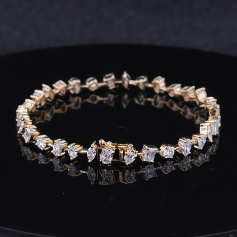 Starsgem Group Order Lab grown diamond fancy diamond tennis bracelet 