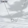 18K White Gold Necklaces 3.2mm DEF VS Round Brilliant Cut Lab Grown Diamond Pendant Necklace