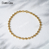 18K Gold 3*3mm Heart Cut Lab Grown Diamond Bezel Set Diamond Bracelet