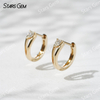 3×4mm Pear Cut Lab Grown Diamond 18K Yellow Gold Diamond Earrings