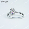 5×7mm Oval Cut Moissanite S925 Sterling Silver Solitaire Engagement Ring