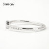 1.2mm Round Brilliant Cut Moissanite S925 Sterling Silver Diamond Eternity Ring