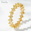 2.3×2.3mm Princess Cut Yellow Lab Grown Diamond 18K Yellow Gold Diamond Eternity Ring