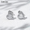 Starsgem Heart Shape Lab Diamond Earrings Jewelry 1.2ct Diamond per pair 18K Gold Lab Grown Diamond Stud Earrings