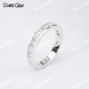 2×2mm Princess Cut Moissanite S925 Sterling Silver Diamond Eternity Ring