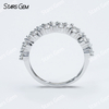 1.9mm & 2.6mm Round Brilliant Cut Moissanite S925 Sterling Silver Diamond Ring