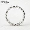 1.8mm Round Brilliant Cut Moissanite S925 Sterling Silver Diamond Eternity Ring