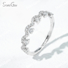 2mm Round Brilliant Cut Lab Grown Diamond 18K Gold Half circle Diamond Eternity Ring