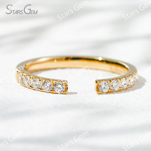 1.9mm Round Brilliant Cut Lab Grown Diamond 18K Gold Diamond Ring
