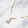 1.0ct Pear cut Lab Grown Diamond Pendant 18K Solid Gold Pendant Necklace