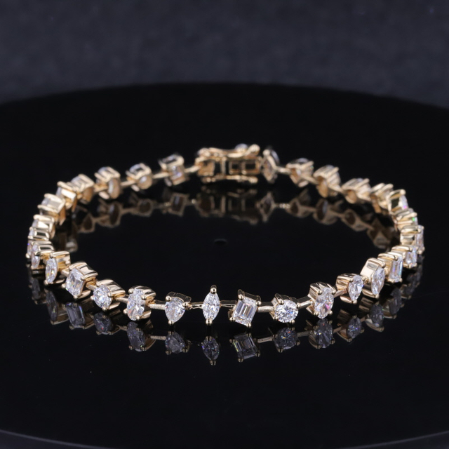 Starsgem Group Order Lab grown diamond fancy diamond tennis bracelet 