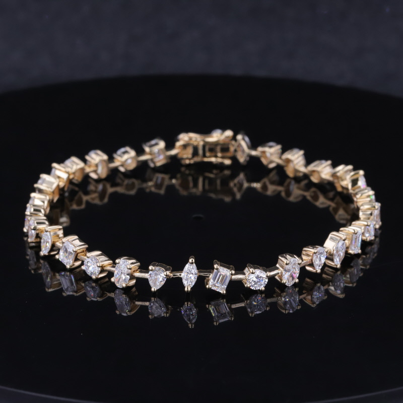 Starsgem Group Order Lab grown diamond fancy diamond tennis bracelet 