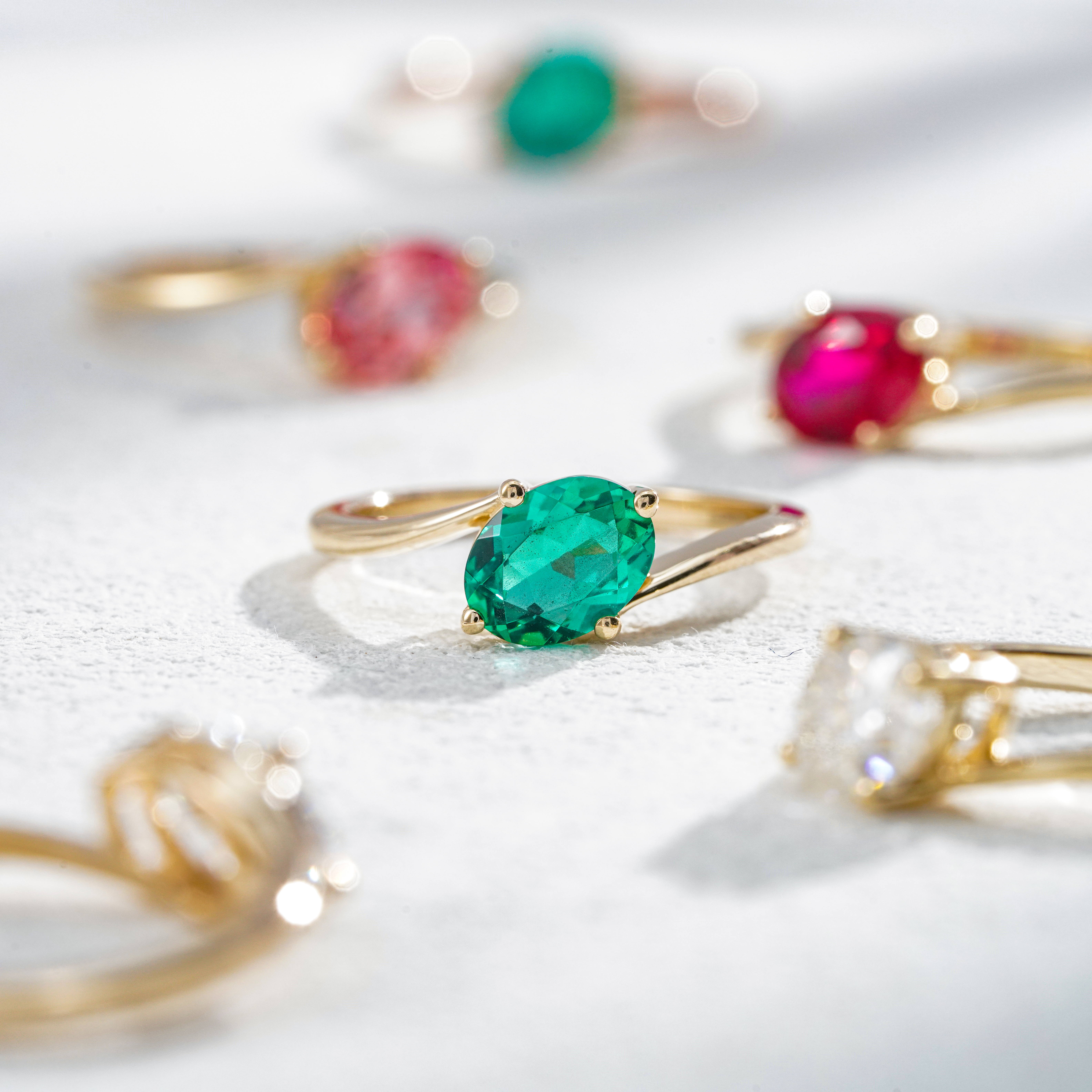 Starsgem Custom Real 9K 10K 14K 18K Solid Gold 1.0ct Oval Shape Solitaire ring Lab Grown Gemstone IGI Lab Diamond Engagement Rings