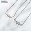 18K Solid White Gold Round Brilliant Cut DEF VS Lab Grown Diamond Pendant Necklace