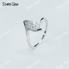 5×10mm Marquise Cut Moissanite Tension Set S925 Sterling Silver Solitaire Engagement Ring