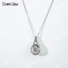 6×8mm Oval Cut Moissanite S925 Sterling Silver Diamond Pendant Necklace