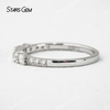 2.5×5mm Baguette Step Cut Moissanite S925 Sterling Silver Diamond Eternity Ring