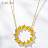 2.5×3.5mm Radiant Cut Yellow Lab Grown Diamond 18K Yellow Gold Diamond Pendant Necklace
