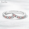Custom Fancy Design Jewelry 1.8mm Round Brilliant Cut White Pink Lab Grown Diamond PT950 Diamond Eternity Ring